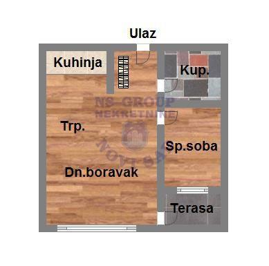 Glavna slika -Bulevar patrijarha Pavla (Somborski bulevar), 38m2, dvosoban stan, novogradnja, 109.600 €