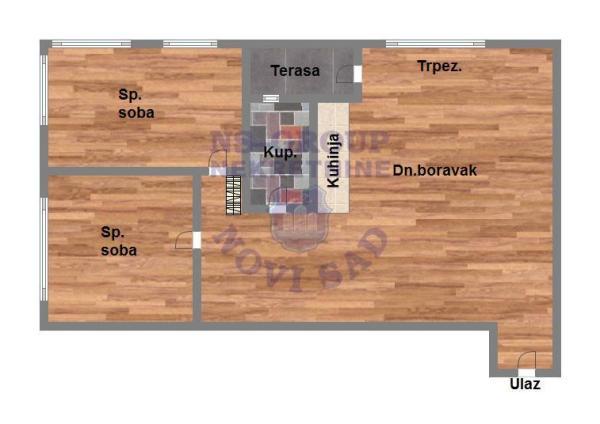Glavna slika -Telep, 66m2, trosoban stan, novogradnja, 169.950 €