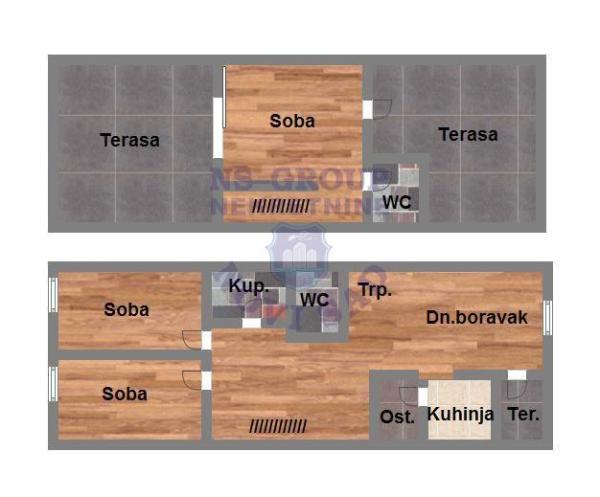 Glavna slika -Telep, 80m2, četvoroiposoban stan, novogradnja, 227.000 €