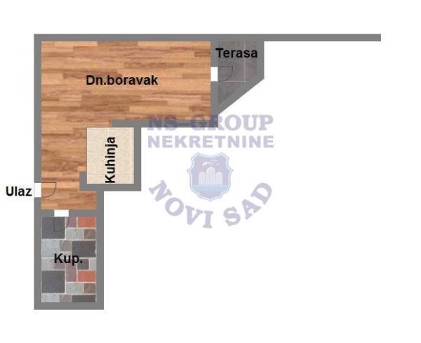 Glavna slika -Novi Sad, 32m2, jednosoban stan, novogradnja, 97.460 €