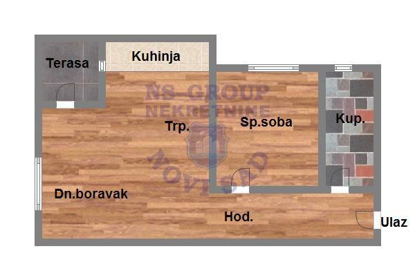 Glavna slika -Telep, 50m2, dvosoban stan, novogradnja, 142.480 €