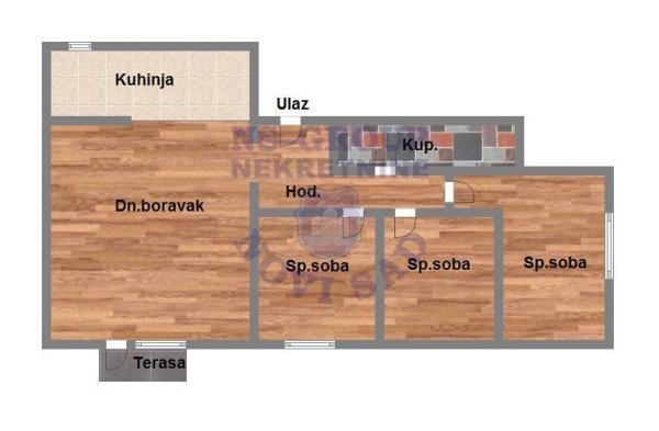 Glavna slika -Detelinara, 63m2, troiposoban stan, novogradnja, 153.830 €