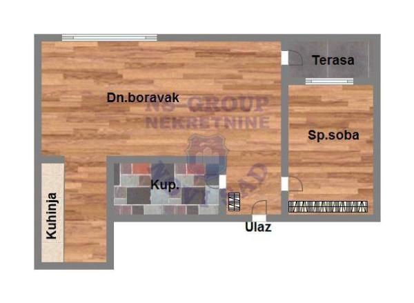 Glavna slika -Adice, 44m2, dvosoban stan, novogradnja, 99.660 €