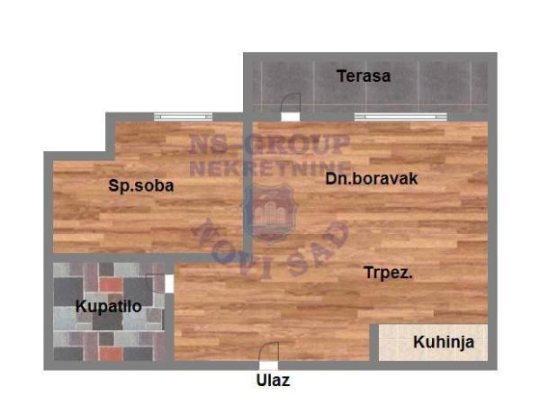 Glavna slika -Petrovaradin, 40m2, dvosoban stan, novogradnja, 105.700 €