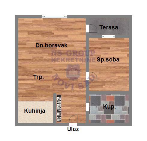Glavna slika -Bulevar patrijarha Pavla (Somborski bulevar), 36m2, jednoiposoban stan, novogradnja, 118.500 €