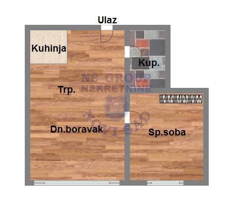 Glavna slika -Bulevar patrijarha Pavla (Somborski bulevar), 33m2, dvosoban stan, novogradnja, 103.000 €