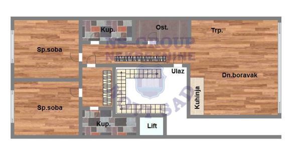Glavna slika -Bulevar patrijarha Pavla (Somborski bulevar), 81m2, trosoban stan, novogradnja, 249.210 €