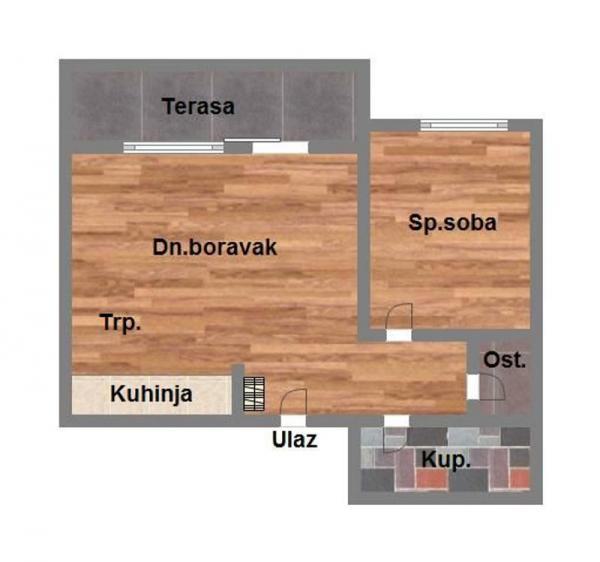 Glavna slika -Veternik, 50m2, dvosoban stan, novogradnja, 80.550 €