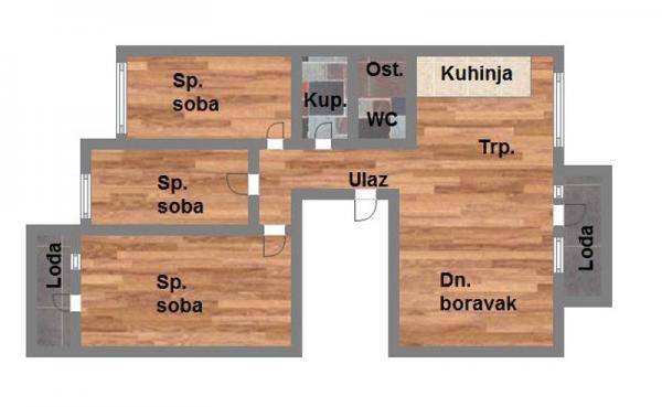 Glavna slika -Veternik, 97m2, četvorosoban stan, novogradnja, 145.570 €