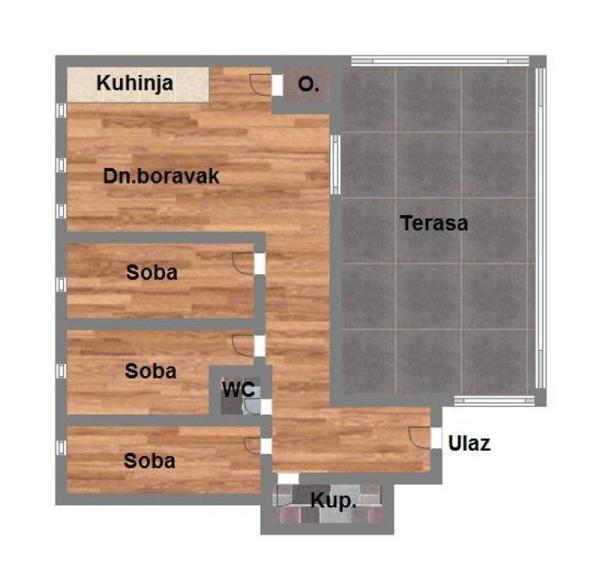 Glavna slika -Veternik, 87m2, četvorosoban stan, novogradnja, 178.070 €