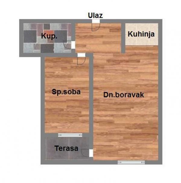 Glavna slika -Avijatičarsko naselje, 44m2, dvosoban stan, novogradnja, 92.400 €
