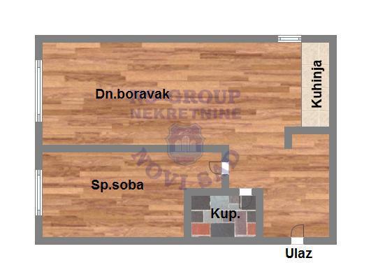 Glavna slika -Telep, 40m2, dvosoban stan, novogradnja, 117.340 €