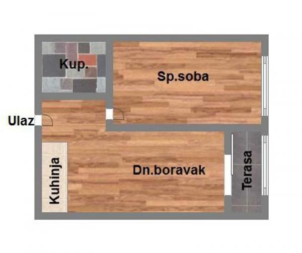 Glavna slika -Telep, 38m2, jednoiposoban stan, novogradnja, 96.250 €