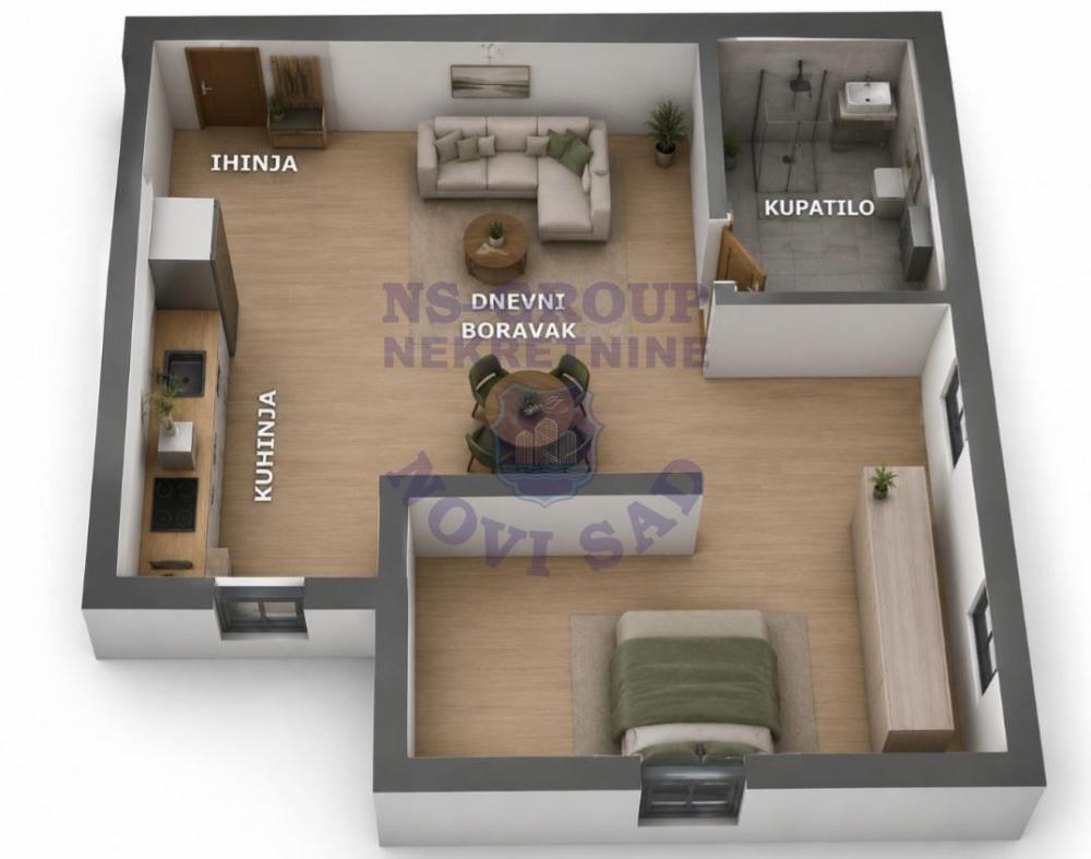Glavna slika -Novi Sad, 27m2, stan, novogradnja, 54.000 €
