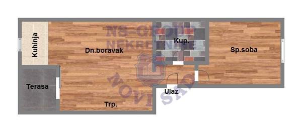Glavna slika -Adice, 46m2, dvosoban stan, novogradnja, 100.270 €
